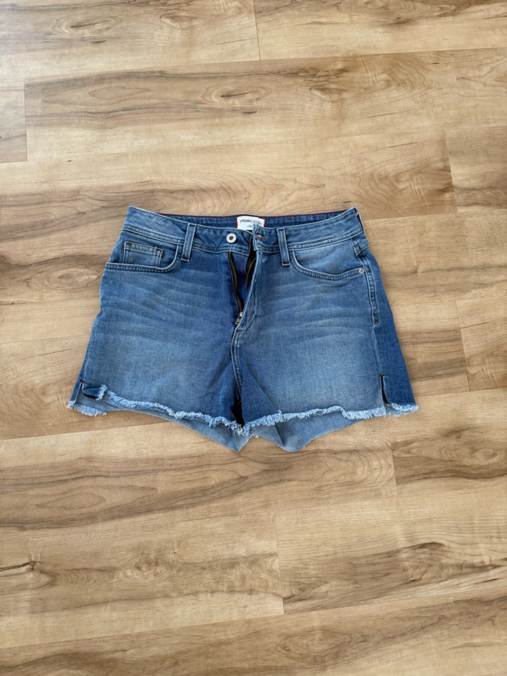 FRAN Denim Mid-Rise Cutoff Shorts Light Wash Size 28 Made in USA